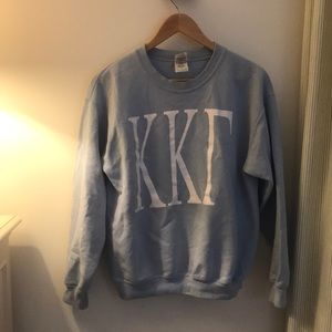 KKG baby blue sweatshirt (kappa kappa gamma)